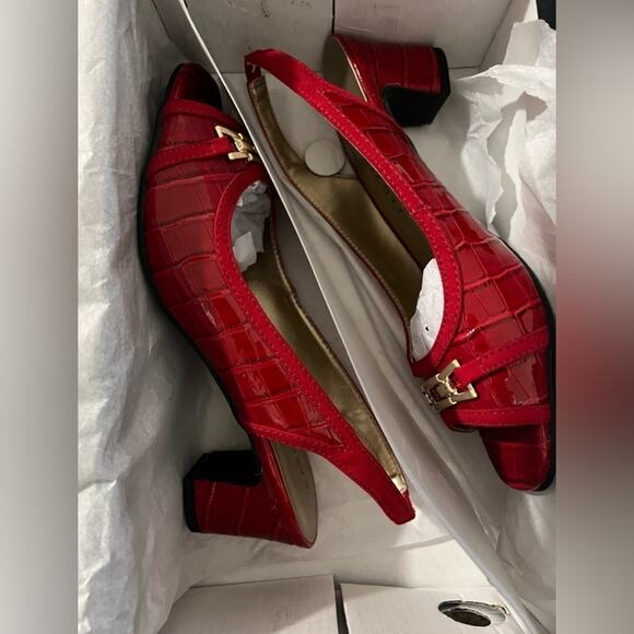 Karen Scott Croc Print Slingback Pump Sz 5.5 - Picture 3 of 3